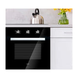Sankey Horno Multifuncional Empotrable Eléctrico de 60cm | Freidora de Aire | Puerta de Doble Vidrio | Sistema de Ventilación | 65L | Negro