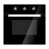 Sankey Horno Multifuncional Empotrable a Gas de 60cm | Puerta de Triple Vidrio | Rostizador | 65L | Negro
