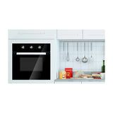 Sankey Horno Multifuncional Empotrable a Gas de 60cm | Puerta de Triple Vidrio | Rostizador | 65L | Negro