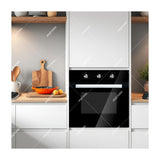 Sankey Horno Multifuncional Empotrable a Gas de 60cm | Puerta de Triple Vidrio | Rostizador | 65L | Negro