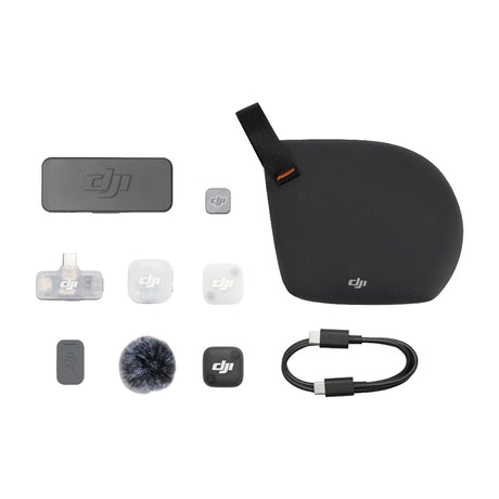 DJI Mic Mini 2 Sistema de Micrófono Inalámbrico Doble Canal | 1 Transmisor | 1 Receptor Móvil | Para Cámaras Profesionales, Smartphones, Tablets y Computadoras | Cubierta Magnética Intercambiable