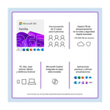 Microsoft 365 Familia Suscripción de 1 Año | Copilot IA | 6 Personas | 5 Dispositivos / Persona