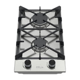 Drija Milan 30 Estufa Empotrable a Gas de Acero Inoxidable | 2 Quemadores | 2 Válvulas de Seguridad