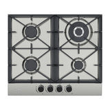 Drija Milan 60 Pro Estufa Empotrable a Gas de Acero Inoxidable | 4 Quemadores | 4 Válvulas de Seguridad