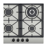 Drija Milan 60 Pro Estufa Empotrable a Gas de Acero Inoxidable | 4 Quemadores | 4 Válvulas de Seguridad