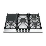 Drija Milan 76 Pro Estufa Empotrable a Gas de Acero Inoxidable | 5 Quemadores | 5 Válvulas de Seguridad