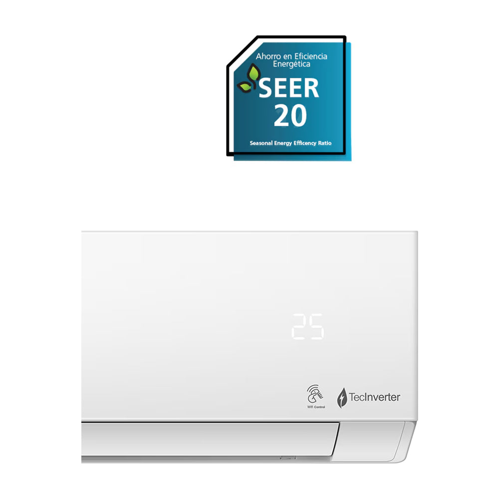 Mabe Aire Acondicionado Split Inverter 11,821 BTU | SEER 20 | Solo Frío | Recubrimiento Pro Shield | Silver Ion | Bio Filtro | 220v