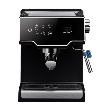 DRIJA Mocca Cafetera de 8 Tazas | Espresso y Capuccino | 15 - 20 Bares | Panel Digital | Sistema Espumador | Negro