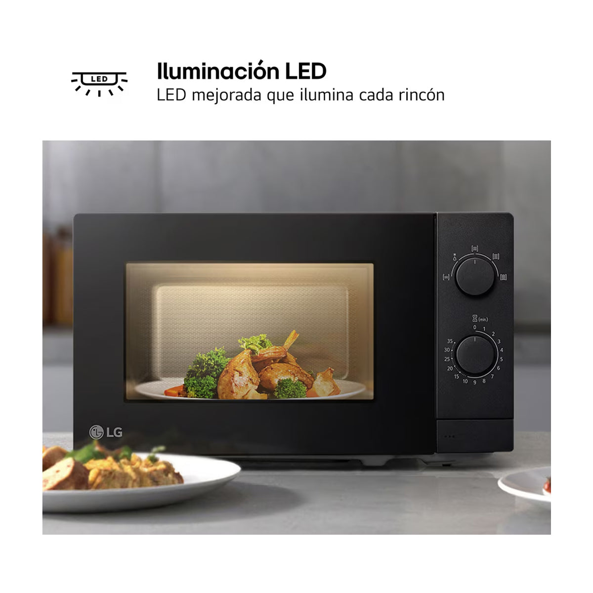 LG Microondas de 700W | 0.7p3 | Negro