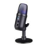 Micrófono Gaming de Condensador | Plug & Play | Botón Mute | Control de Volumen | Negro