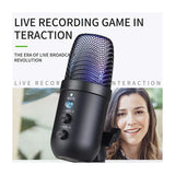 Micrófono Gaming de Condensador | Plug & Play | Botón Mute | Control de Volumen | Negro