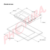 Drija Múnich 30 Induktion Estufa Empotrable Eléctrica de Vitrocerámica | 2 Quemadores | Control Táctil