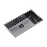 DRIJA Murano 76 Fregador Moderno de Acero Inoxidable | Sistema Anti Reboso | Enjuagador de Vasos | Dispensador de Jabón