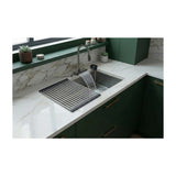 DRIJA Murano 84 Fregador Moderno de Acero Inoxidable | Sistema Anti Reboso | Enjuagador de Vasos | Dispensador de Jabón
