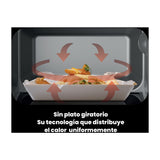 Sankey Microondas de 800W | Cavidad Plana | 0.7p3 | Negro
