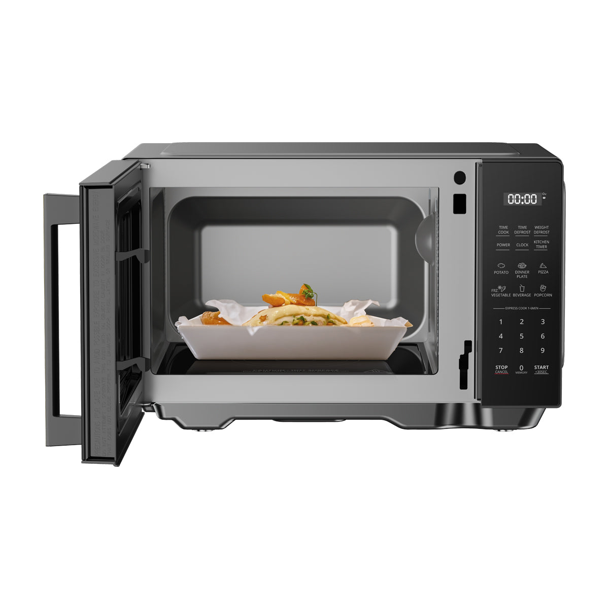 Sankey Microondas de 800W | Cavidad Plana | 0.7p3 | Negro