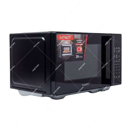 Sankey Microondas de 800W | Cavidad Plana | 0.7p3 | Negro
