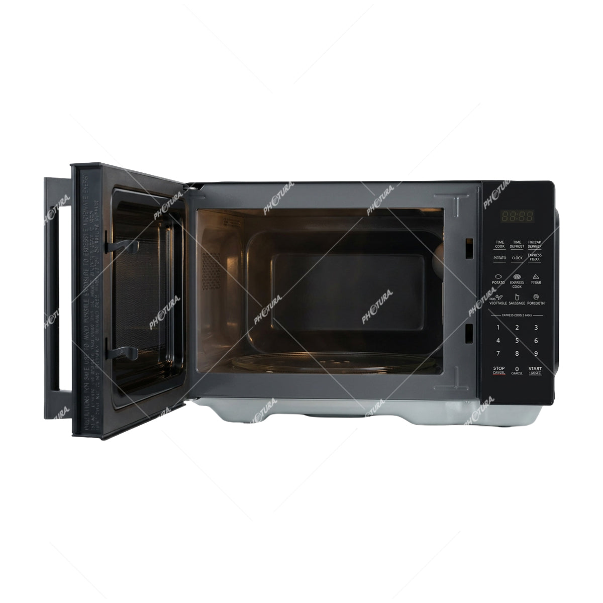 Sankey Microondas de 800W | Cavidad Plana | 0.7p3 | Negro