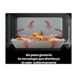 Sankey Microondas de 800W | Cavidad Plana | 0.7p3 | Negro