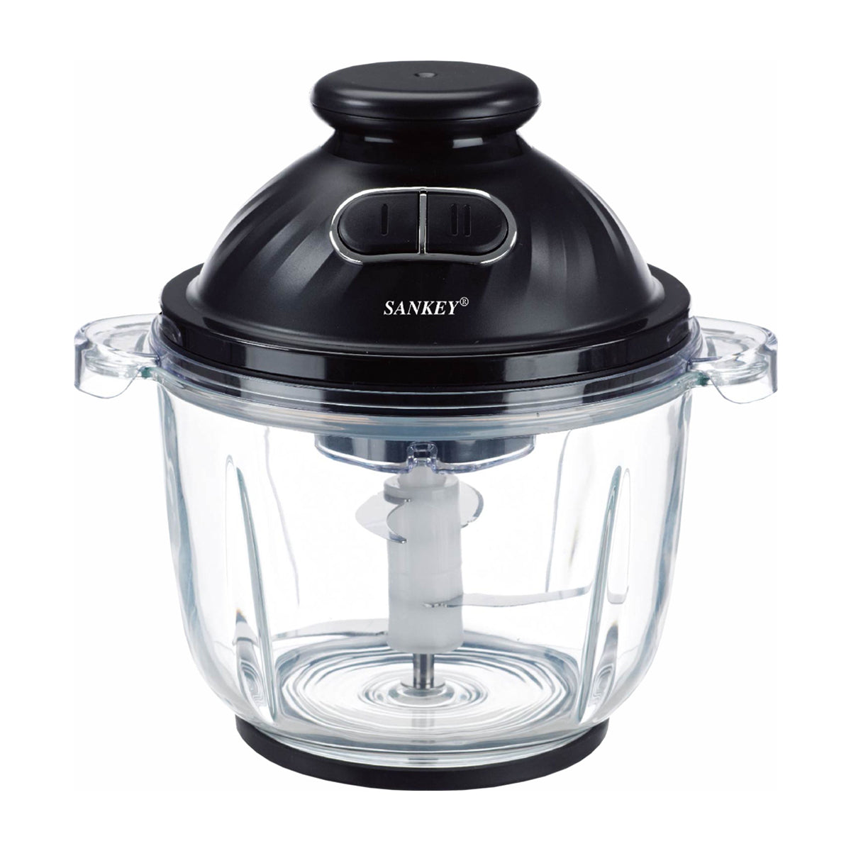 Sankey Picatodo de 1.5L | Vaso de Vidrio | Anti-Resbalante | Negro