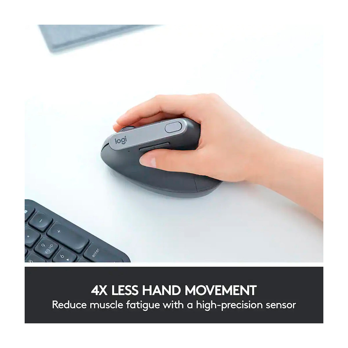 Logitech MX Vertical Mouse Ergonómico Inalámbrico | Bluetooth | Negro