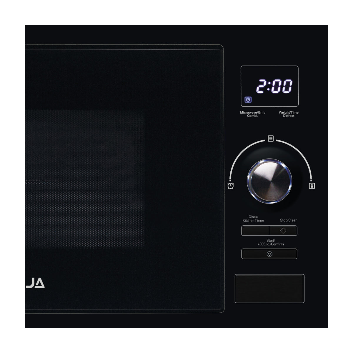 Drija Napoli 25L Black Microondas Empotrable de 900W | 0.9p3 | Cocción Grill | Sistema de Bloqueo Infantil