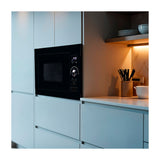 DRIJA Napoli 25L Black Microondas Empotrable de 900W | 0.9p3 | Cocción Grill | Sistema de Bloqueo Infantil