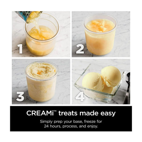 Ninja Creami Máquina para hacer Helado 7-en-1 | Tecnología Creamify | Creameriser System | Negro Plateado