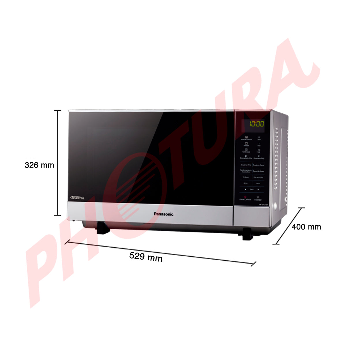 Panasonic Microondas Inverter de 1100W | Grill | 1p3 | Gris