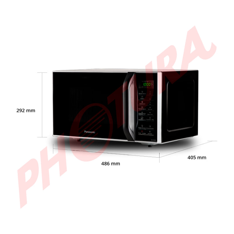 Panasonic Microondas de 800W | Grill | 0.8p3 | Plateado