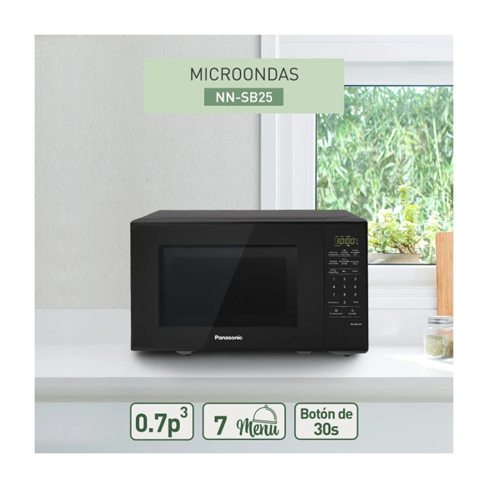 Panasonic NN-SB25JBRUH Microondas de 700W | 0.7p3 | Negro - Photura