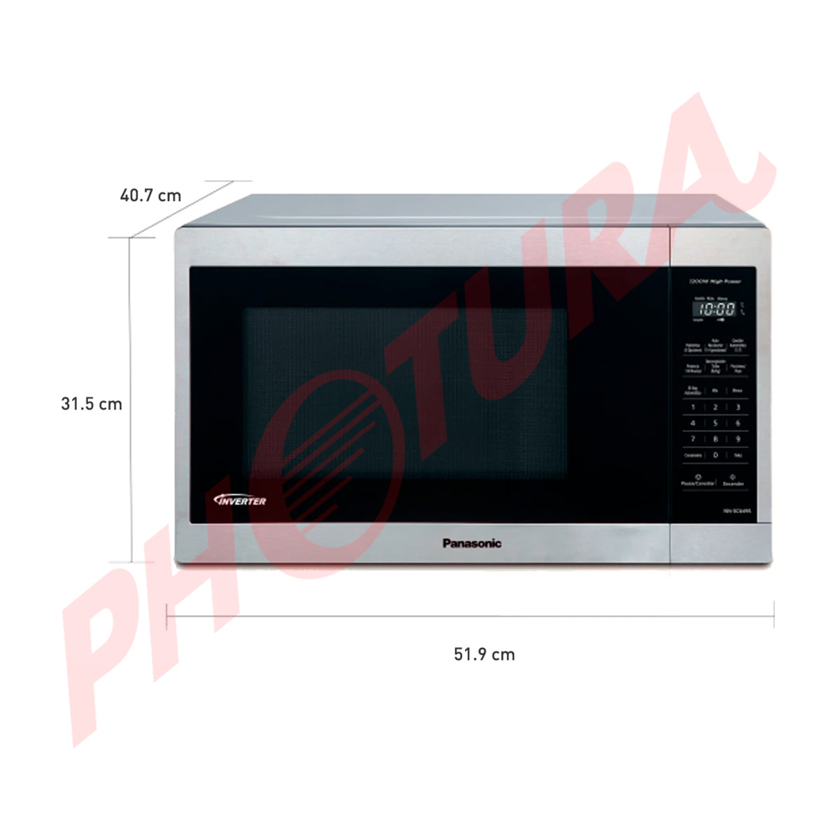 Panasonic Microondas Inverter de 1200W | 1.3p3 | Gris