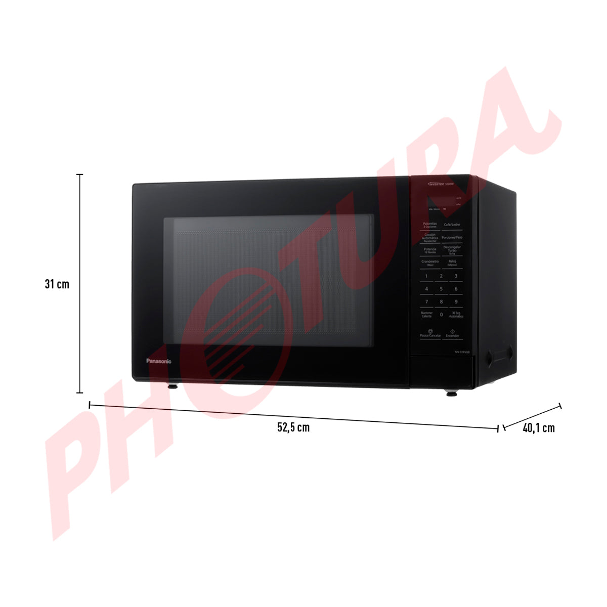 Panasonic Microondas Inverter de 1200W | 1.2p3 | Negro