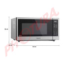 Panasonic Microondas Inverter de 1200W | Cocción por Sensor | 1.6p3 | Plateado