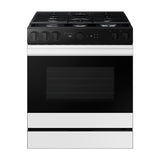 Samsung BESPOKE Estufa a Gas de Acero Inoxidable | WiFi Smart | 6p3 | Air Sous Vide | True Convection | Panel Digital | Plancha | 30" | 5 Quemadores | Clean White