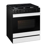 Samsung BESPOKE Estufa a Gas de Acero Inoxidable | WiFi Smart | 6p3 | Air Sous Vide | True Convection | Panel Digital | Plancha | 30" | 5 Quemadores | Clean White