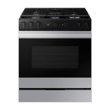 Samsung BESPOKE Estufa a Gas de Acero Inoxidable | WiFi Smart | 6p3 | Air Sous Vide | True Convection | Panel Digital | Plancha | 30" | 5 Quemadores