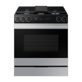 Samsung BESPOKE Estufa a Gas de Acero Inoxidable | WiFi Smart | 6p3 | Air Sous Vide | True Convection | Panel Digital | Plancha | 30" | 5 Quemadores