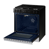 Samsung BESPOKE Estufa a Gas de Acero Inoxidable | WiFi Smart | 6p3 | Air Sous Vide | True Convection | Panel Digital | Plancha | 30" | 5 Quemadores