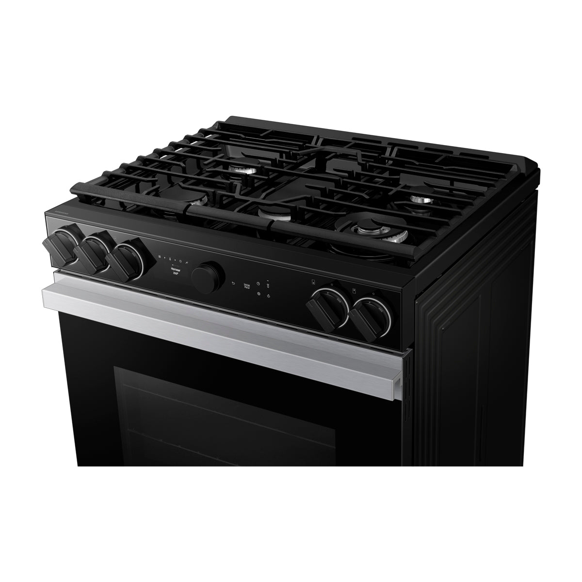 Samsung BESPOKE Estufa a Gas de Acero Inoxidable | WiFi Smart | 6p3 | Air Sous Vide | True Convection | Panel Digital | Plancha | 30" | 5 Quemadores