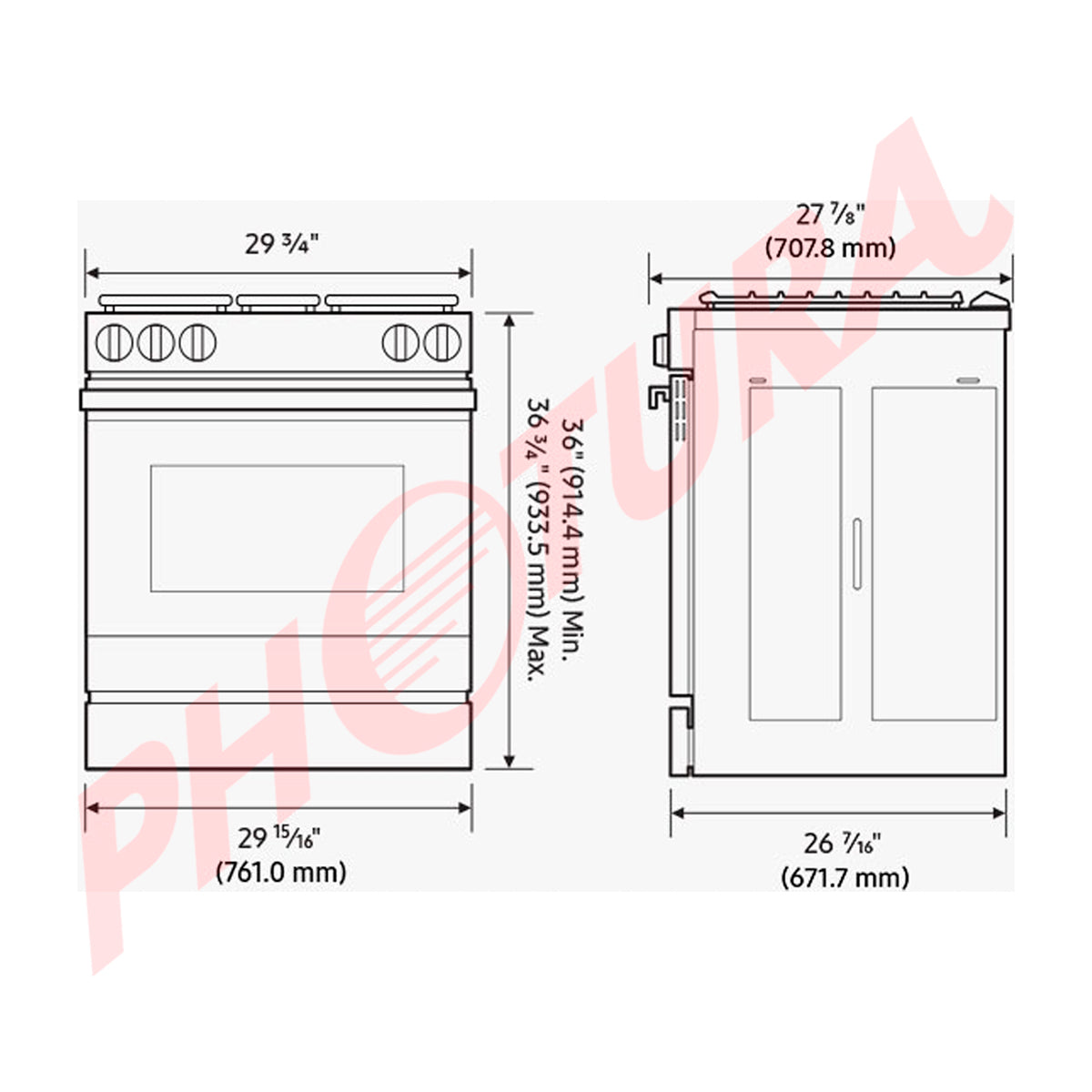 Samsung BESPOKE Estufa a Gas de Acero Inoxidable | WiFi Smart | 6p3 | Air Sous Vide | True Convection | Panel Digital | Plancha | 30" | 5 Quemadores