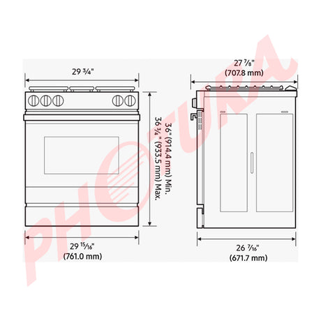 Samsung BESPOKE Estufa a Gas de Acero Inoxidable | WiFi Smart | 6p3 | Air Sous Vide | True Convection | Panel Digital | Plancha | 30" | 5 Quemadores