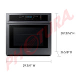 Samsung Horno Multifuncional Empotrable Eléctrico | 30" | 5.1p3 | WiFi | Control Táctil Digital | Interior de Cerámica Azul | Self / Steam Clean | 285°C | Negro