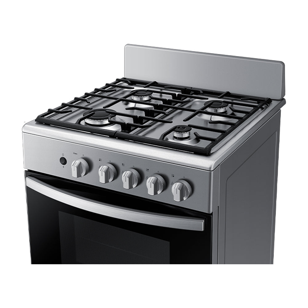 Samsung Estufa a Gas de Acero Inoxidable | Quemador Rápido | Easy Clean | Capacidad de 2.5p3 | 24" | 4 Quemadores