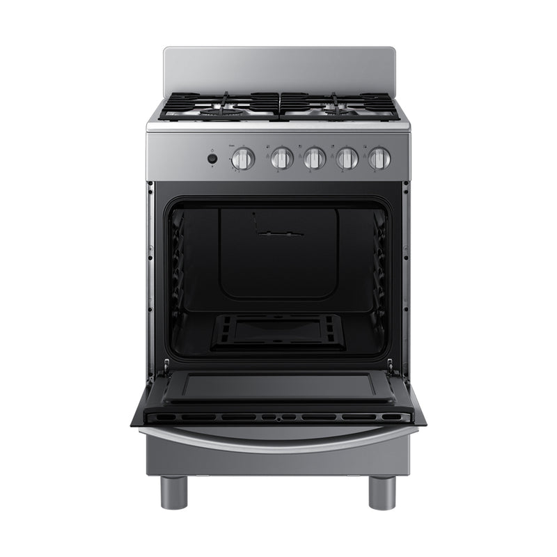 Samsung Estufa a Gas de Acero Inoxidable | Quemador Rápido | Easy Clean | Capacidad de 2.5p3 | 24" | 4 Quemadores