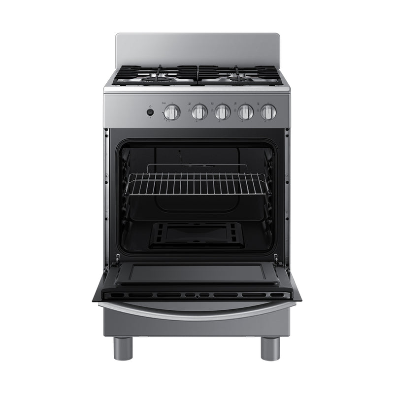 Samsung Estufa a Gas de Acero Inoxidable | Quemador Rápido | Easy Clean | Capacidad de 2.5p3 | 24" | 4 Quemadores