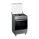 Samsung Estufa a Gas de Acero Inoxidable | Quemador Rápido | Easy Clean | Capacidad de 2.5p3 | Tapa | 24" | 4 Quemadores