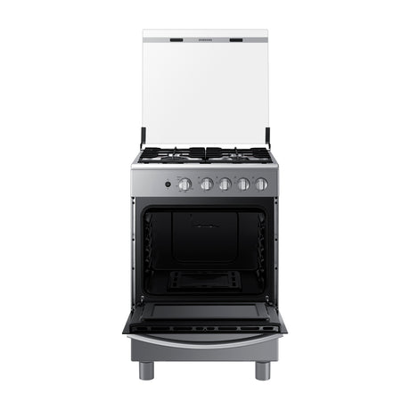 Samsung Estufa a Gas de Acero Inoxidable | Quemador Rápido | Easy Clean | Capacidad de 2.5p3 | Tapa | 24" | 4 Quemadores