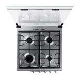 Samsung Estufa a Gas de Acero Inoxidable | Quemador Rápido | Easy Clean | Capacidad de 2.5p3 | Tapa | 24" | 4 Quemadores