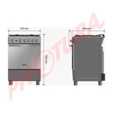 Samsung Estufa a Gas de Acero Inoxidable | Quemador Rápido | Easy Clean | Capacidad de 2.5p3 | Tapa | 24" | 4 Quemadores